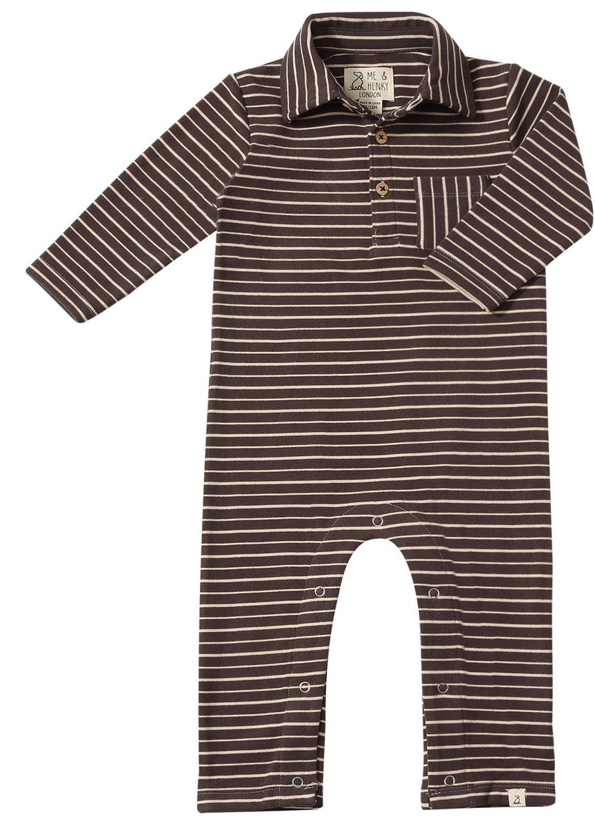 Kingston Polo Romper-Brown