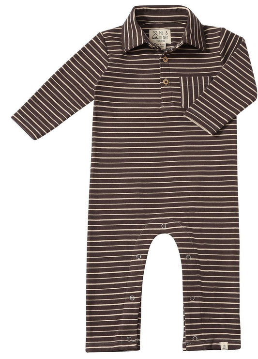 Kingston Polo Romper-Brown