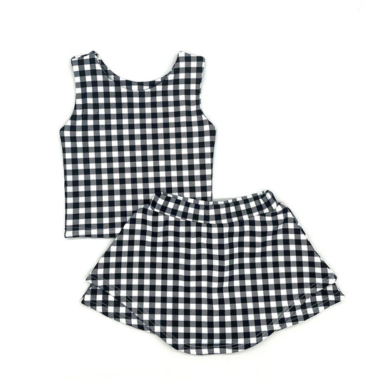 Gingham Athletic Skort Set