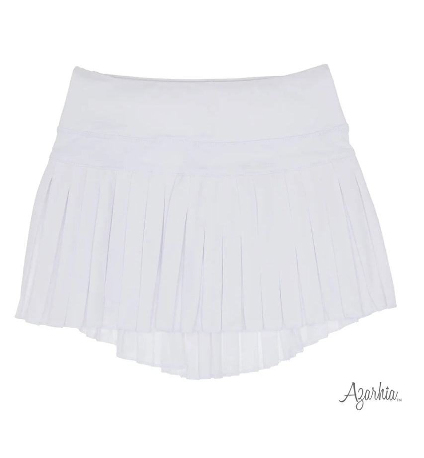 White Pleated Skort