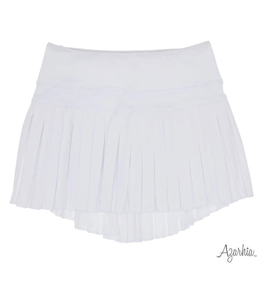 White Pleated Skort