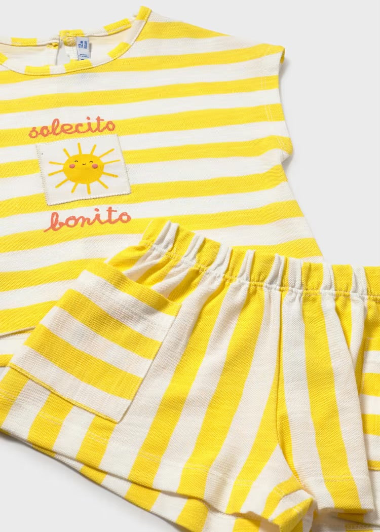 Sun Stripe Knit Short Set