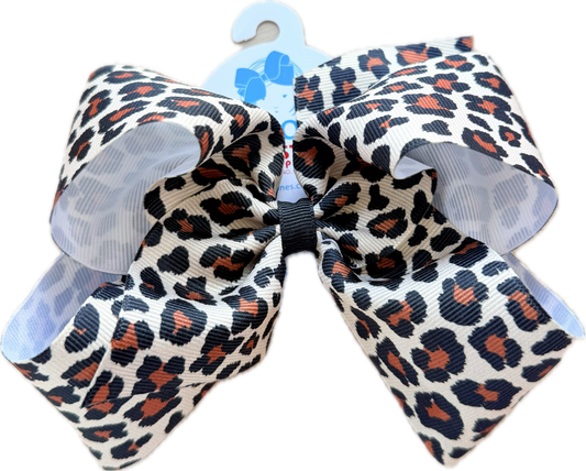 King Leopard Print Bow