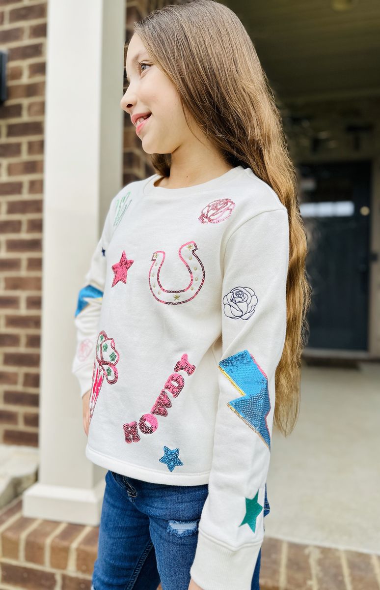 Howdy Sequin Sweatshirt