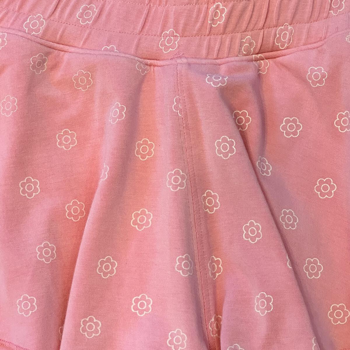 Floral Ruffle Short-Candy Pink