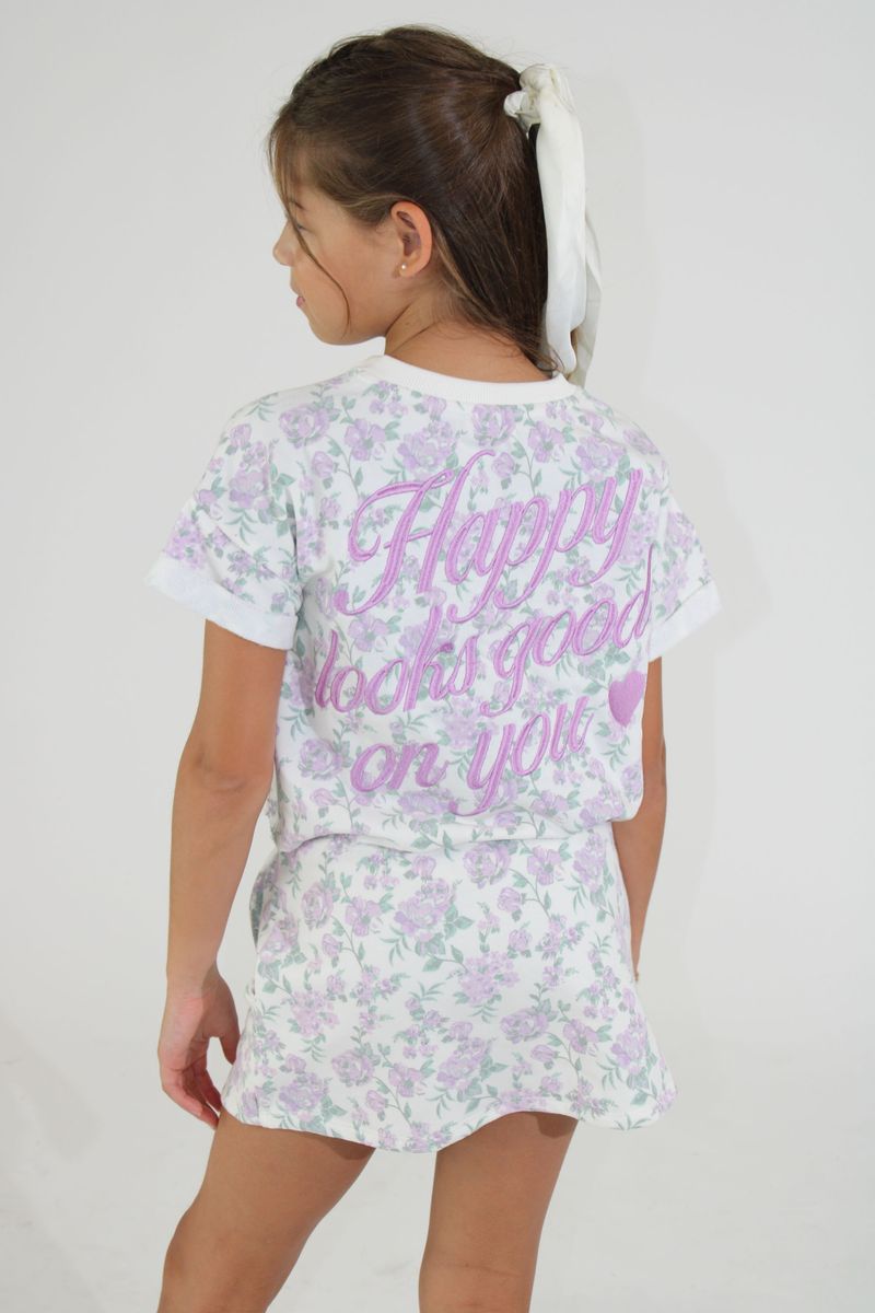 Floral Print Top & Skort