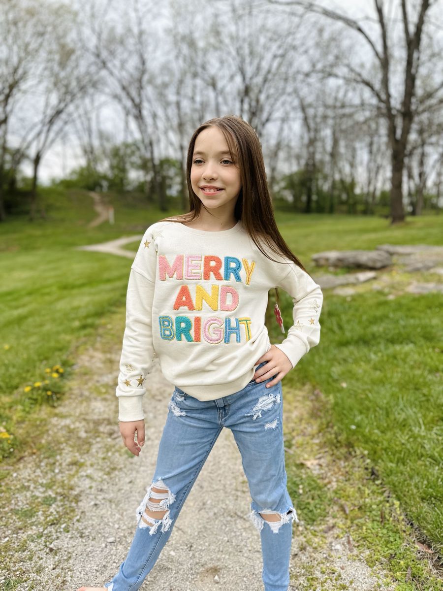 Merry & Bright Chenille Sweatshirt