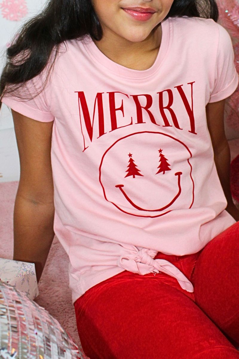 Merry Happy Face Tee