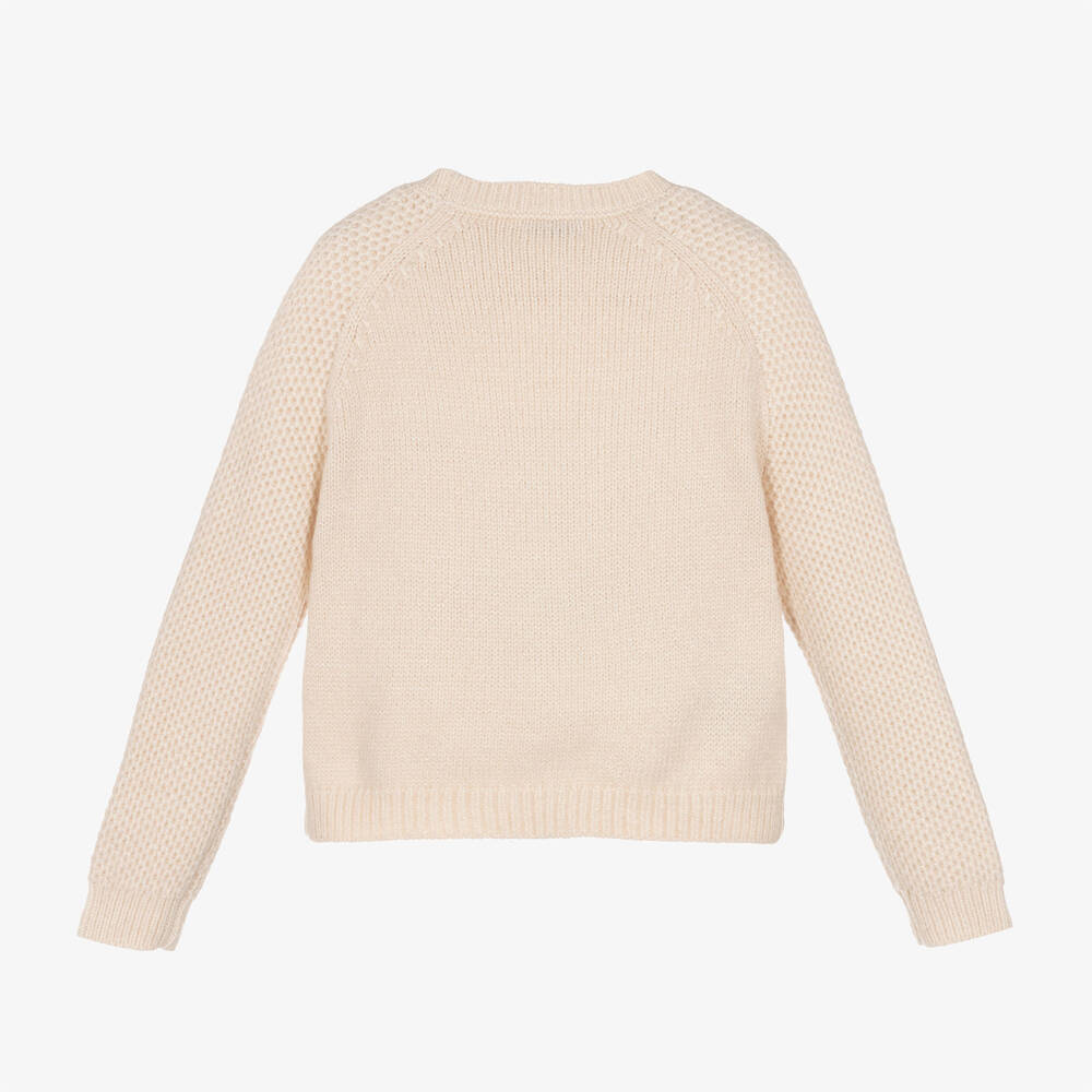 Floral Shimmer Sweater-Oat