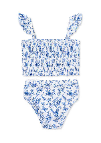 Blue Floral 2PC Swimsuit