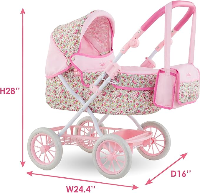 Pink Floral Baby Carriage