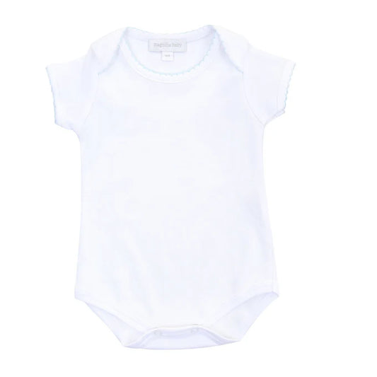 Solid Essentials White/Blue Bodysuit