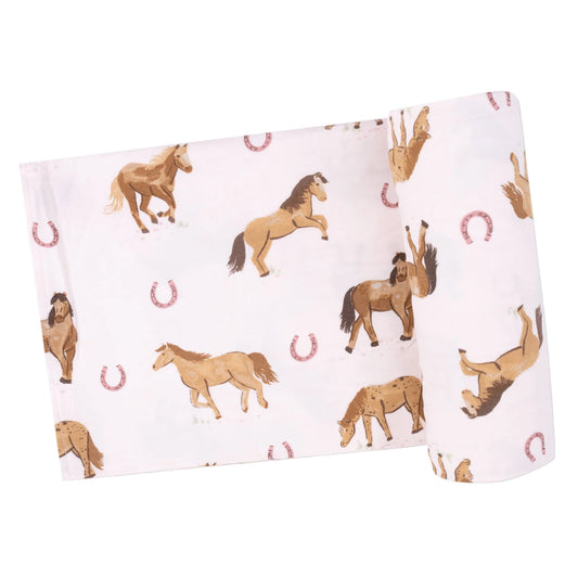 Pink Horses Swaddle