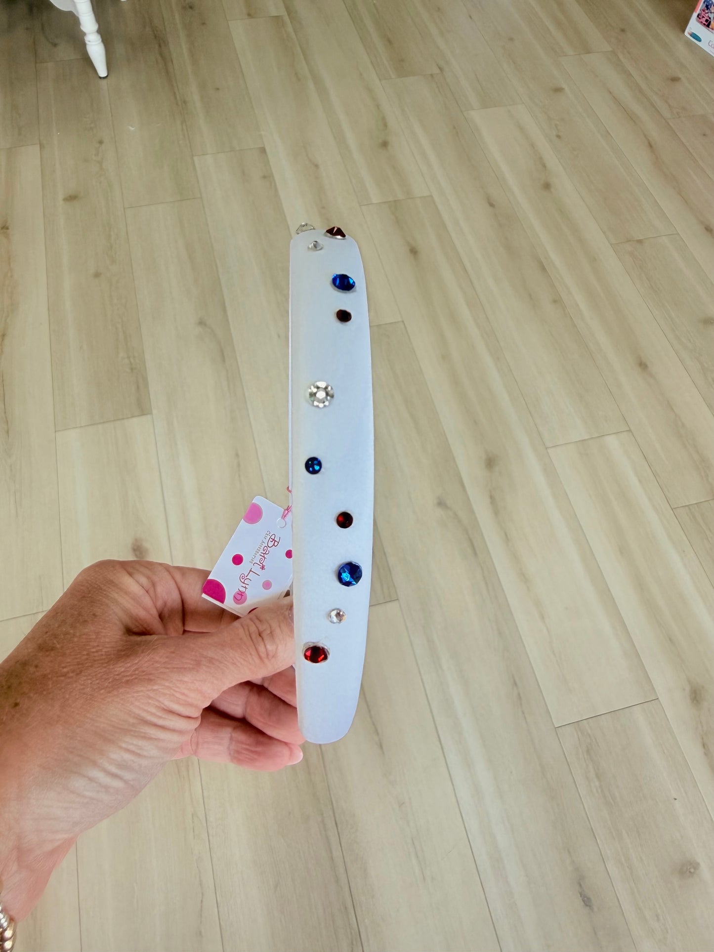 Crystal Thin Headband-WHT