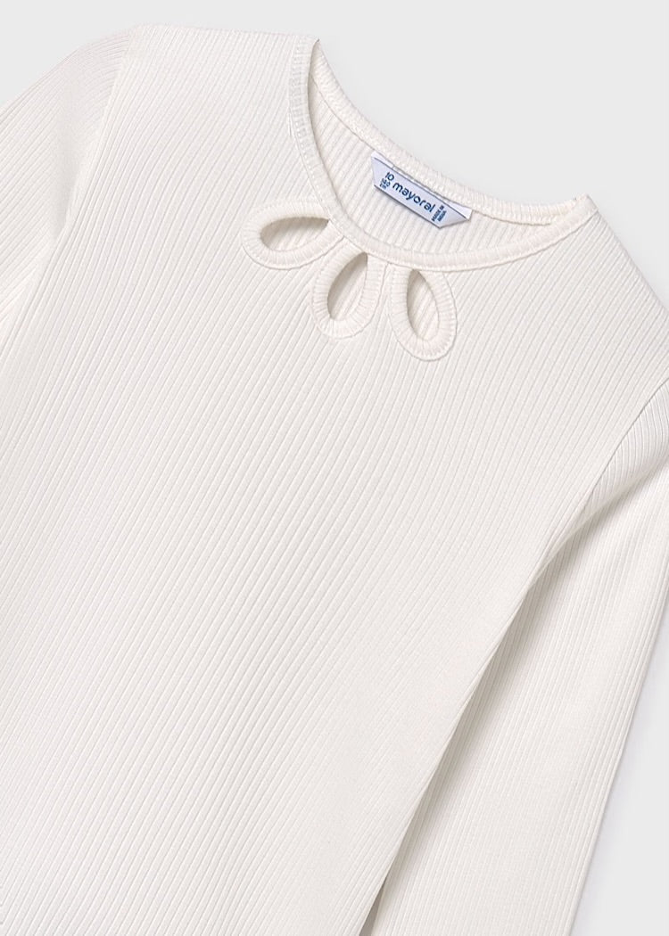Ribbed Shirt-Ivory