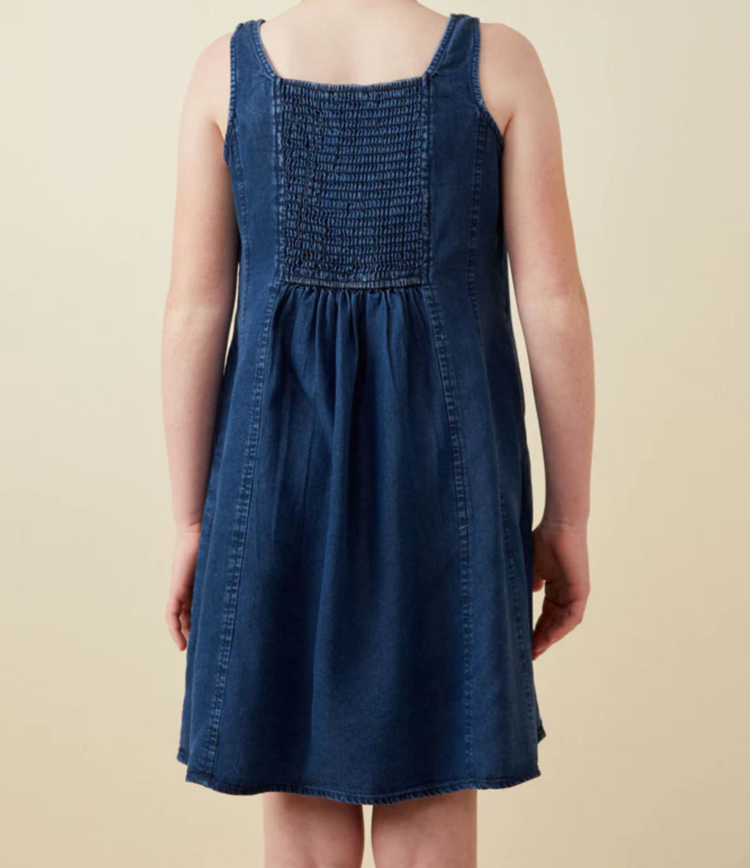 Stitch Detail Denim Tencel Dress