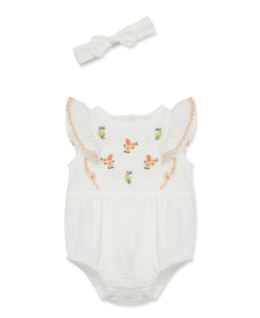 Ivory Flowers Bubble