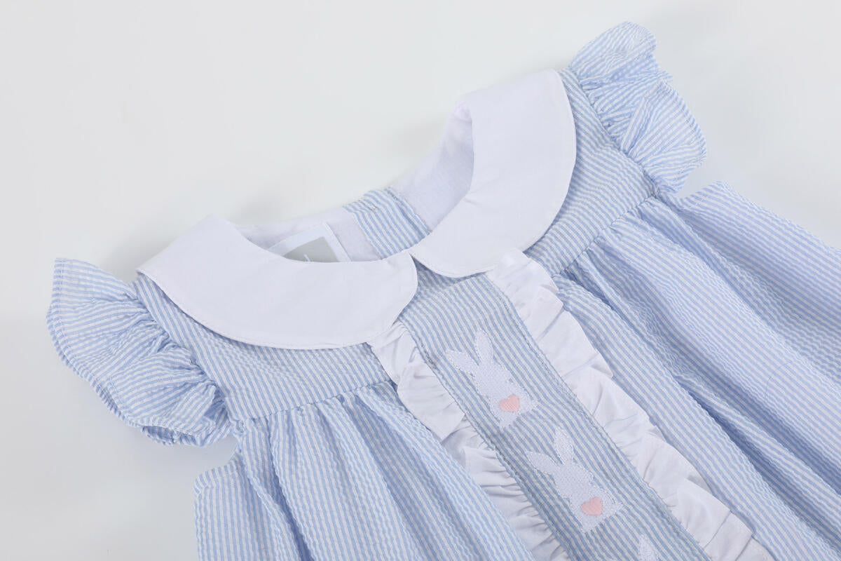 Blue Bunny Ruffle Dress