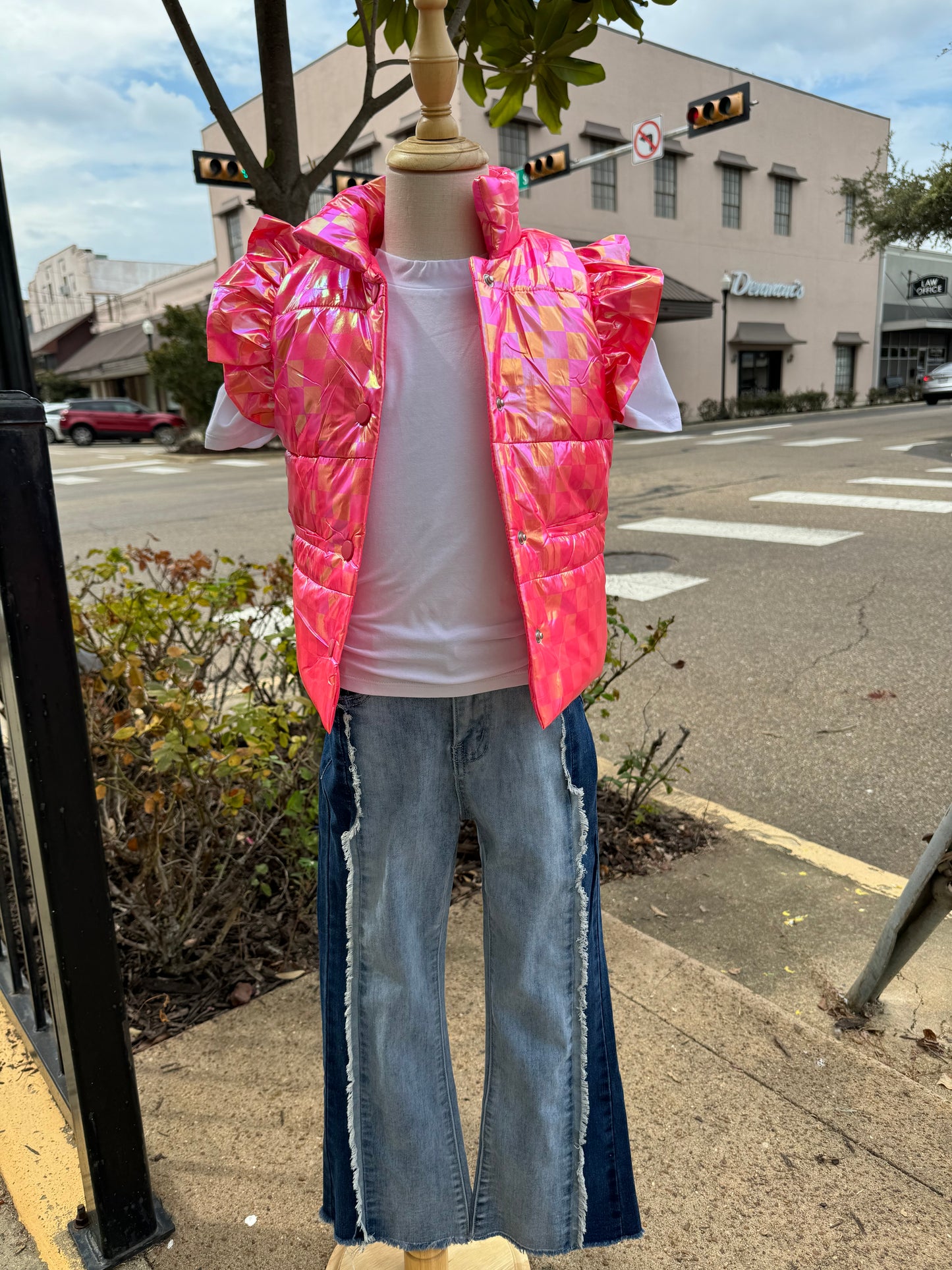 Neon Pink Puffer Vest