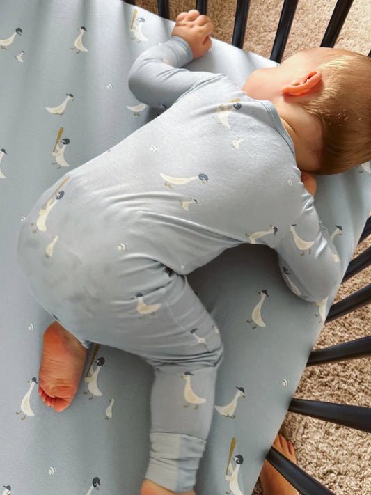 Convertible Romper-Baseball Goose