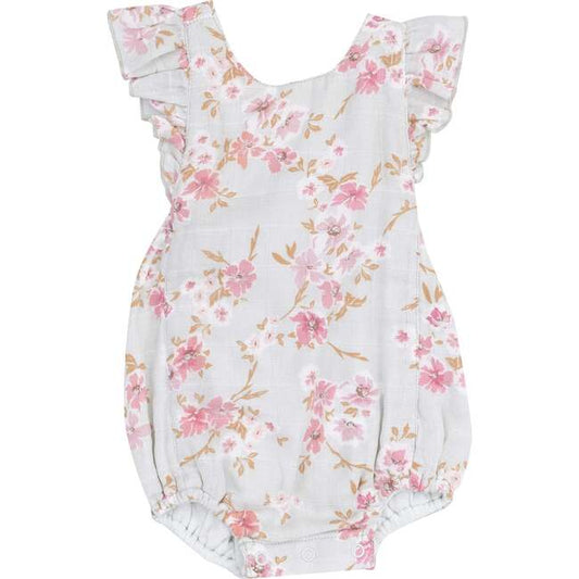 Pink Phlox Floral Sunsuit