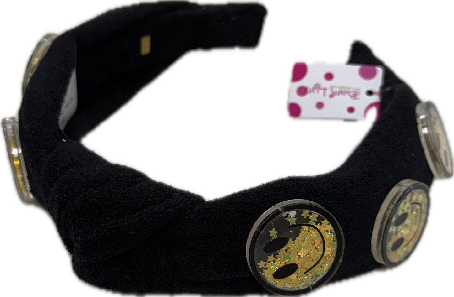 Black Yellow Confetti Headband