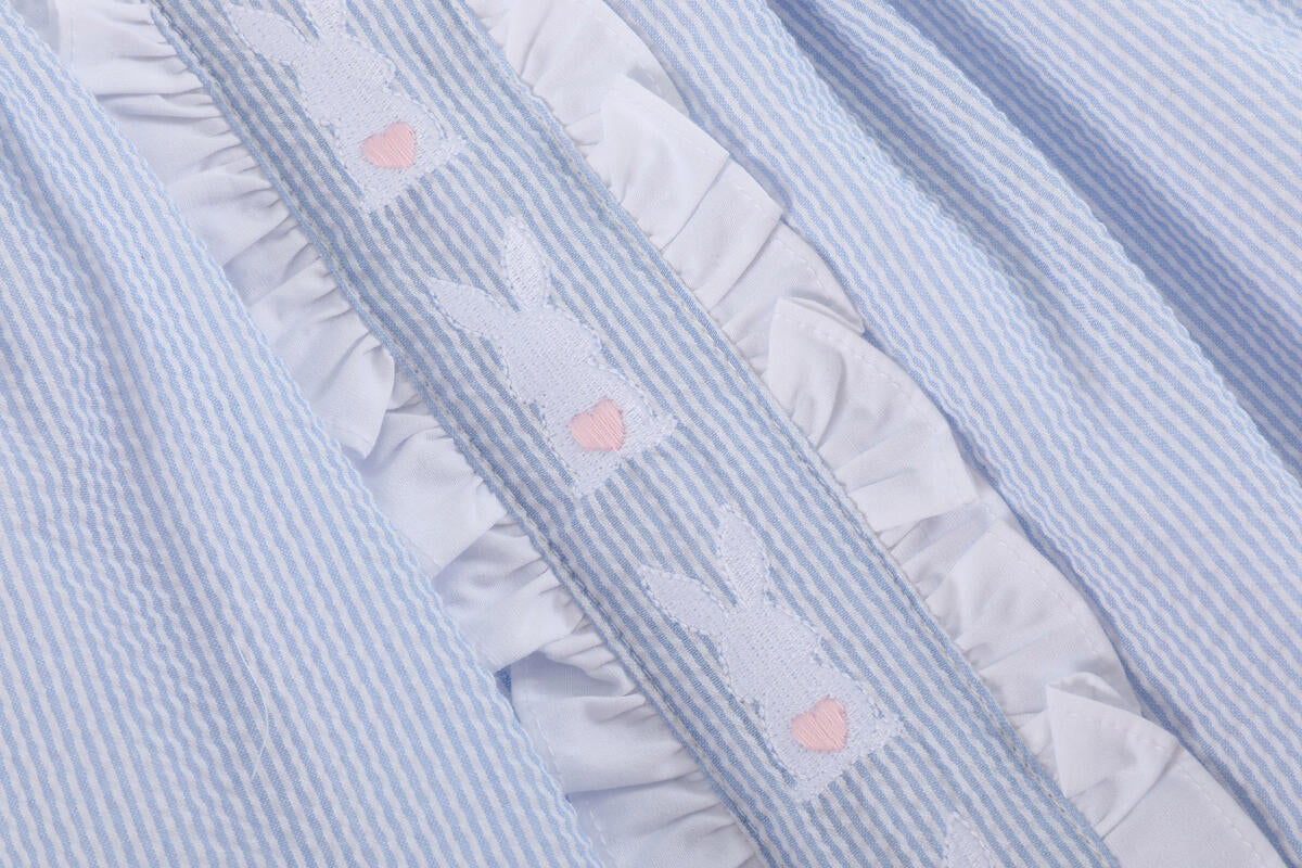 Blue Bunny Ruffle Dress