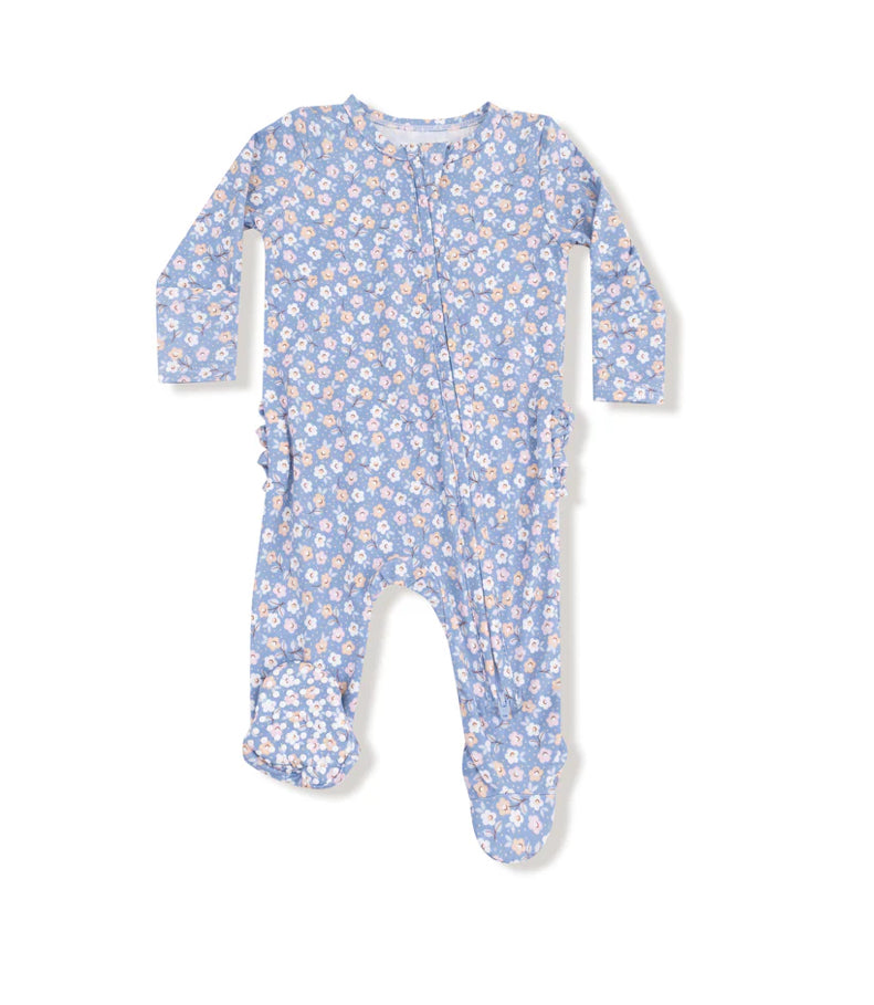 Country Calico 2-Way Ruffle Footie