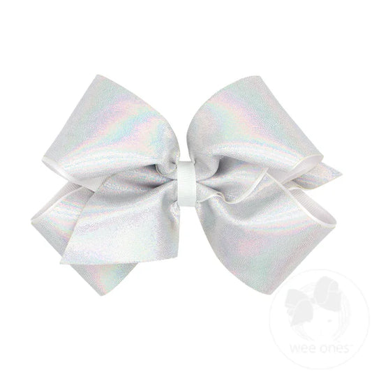 King Mirror Dot Bow-White