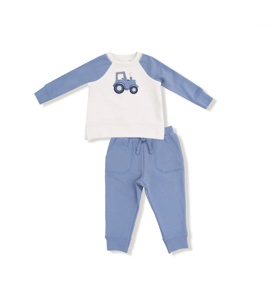 Mini Tractors Raglan Sweatshirt & Jogger