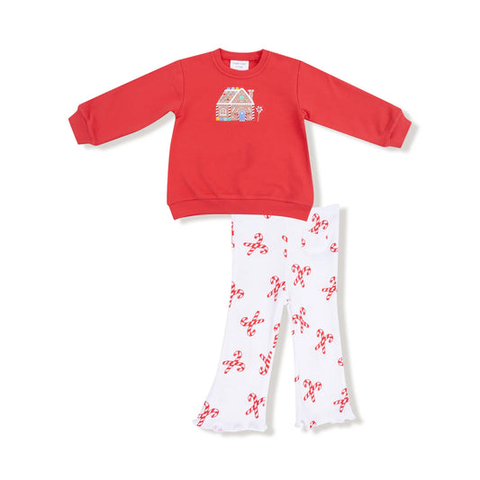 Candy Canes Sweatshirt & Flare Pants