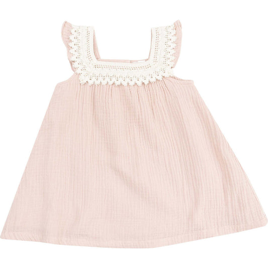 Rose Smoke Sundress w/Crochet