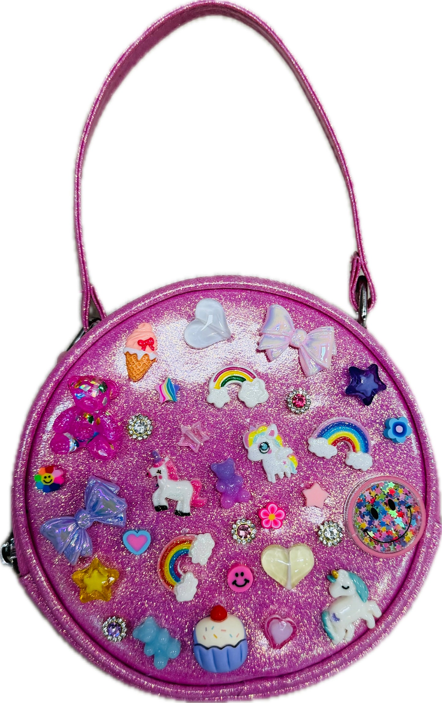 Round Galaxy Charm Bag-Pink