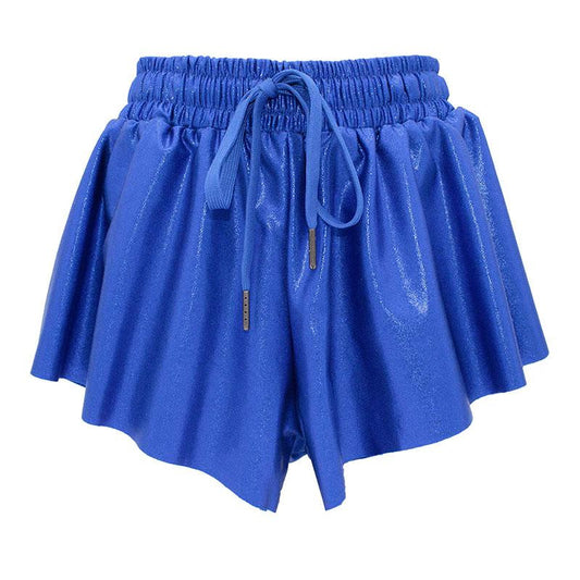 Shimmer Butterfly Shorts-Royal