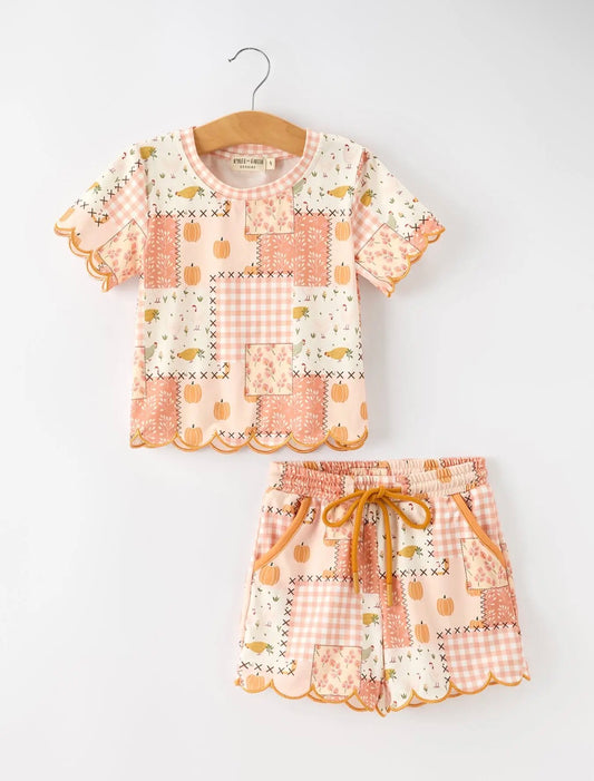 Thanksgiving Pumpkin Patchwork Set