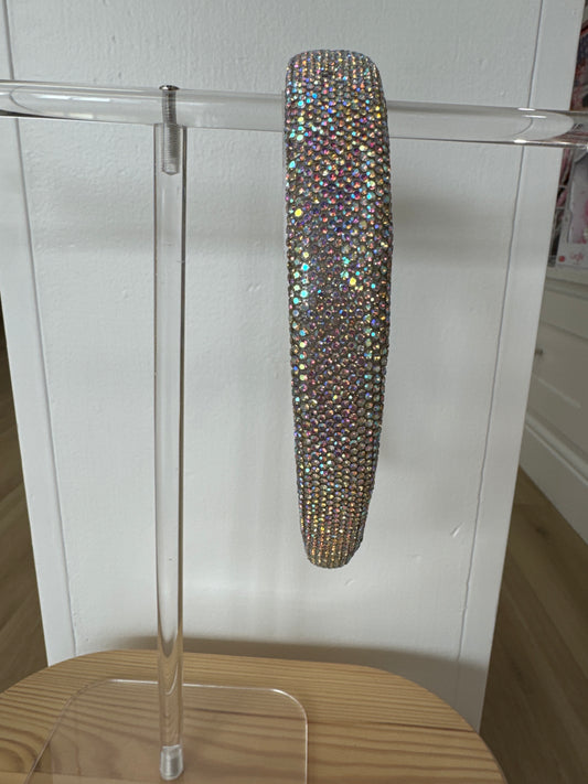 Thin Crystal Headband-Clear