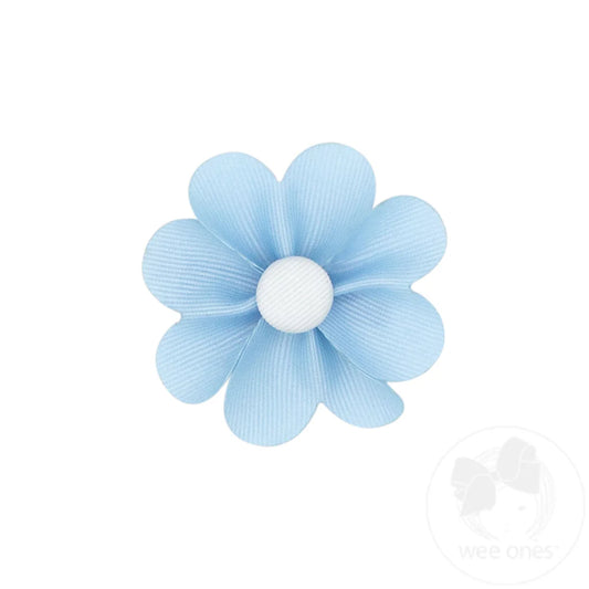 Heart Petal Button Clip-Blue