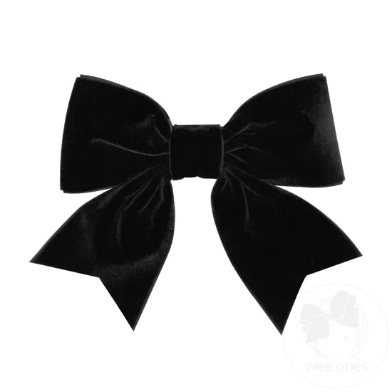 Small King Velvet Bowtie-BLK