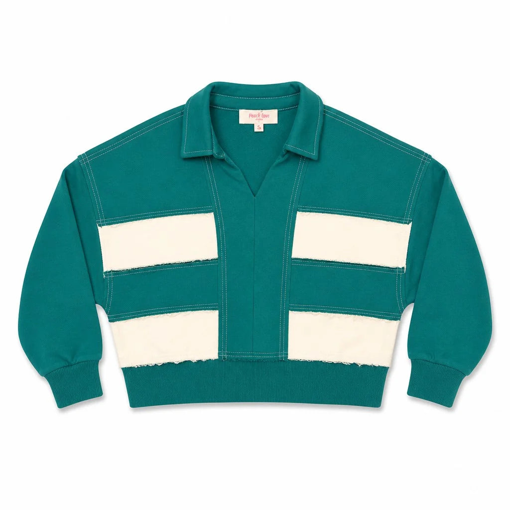 Hunter Green Stripe Sweatshirt