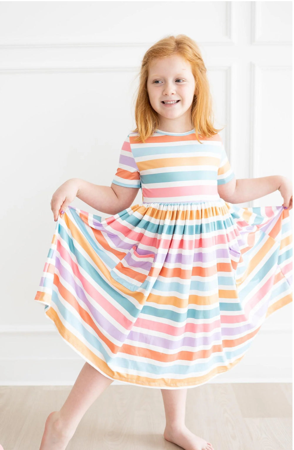 Stripes Pocket Twirl Dress