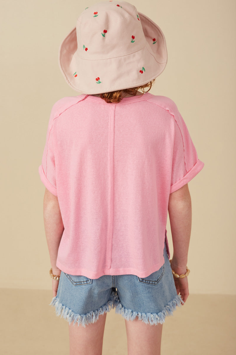 Pink Raw Tee