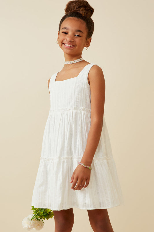 Square Neck Ruffle Tiered Dress