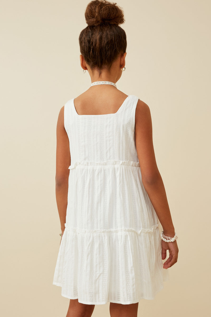 Square Neck Ruffle Tiered Dress