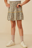 Mustard Wavy Twill Skirt