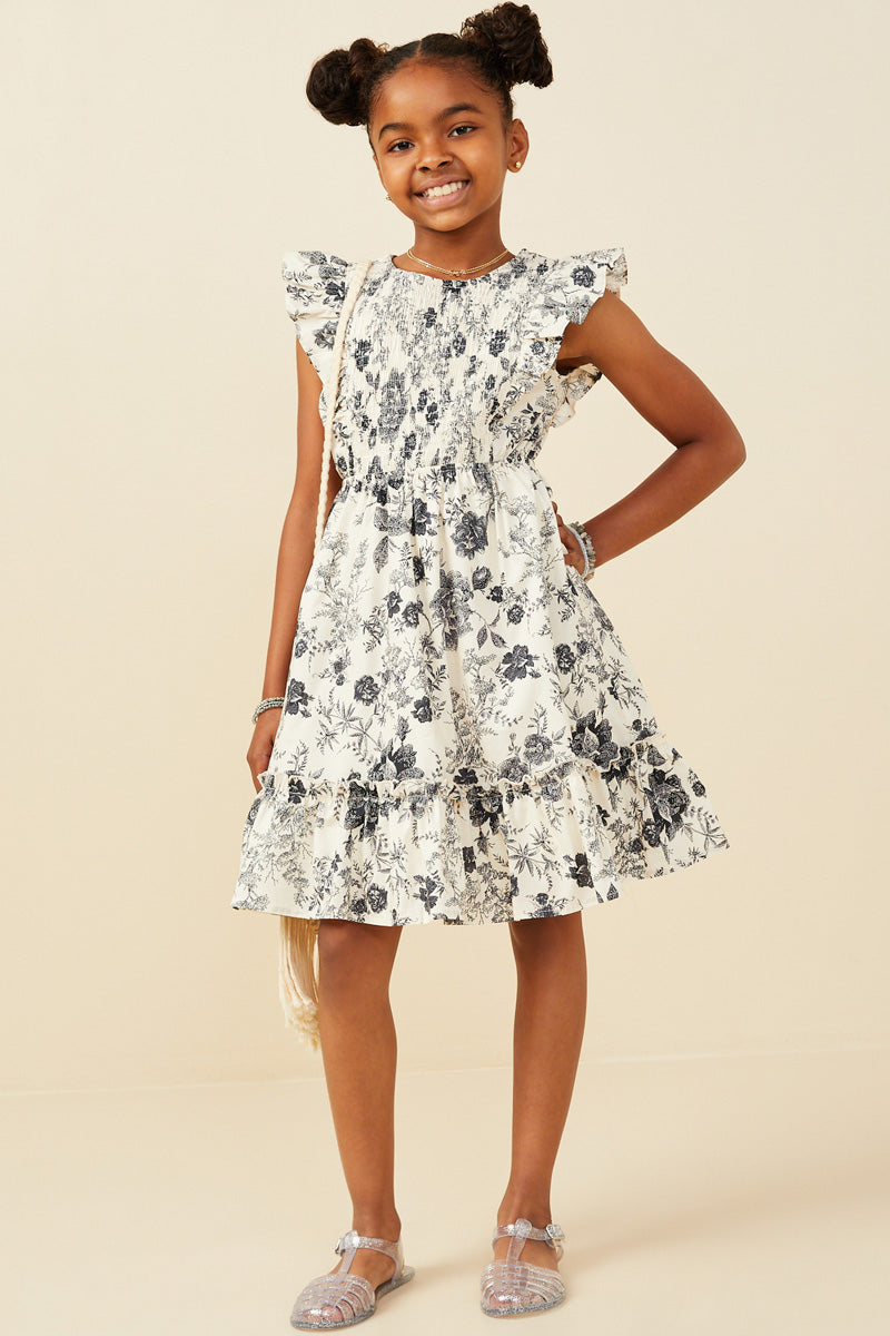 Black Antique Floral Dress