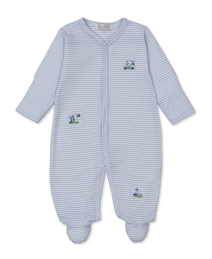 Golf Blue Stripe Footie