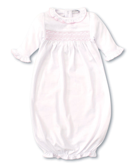 Smocked Gown-Pink Trim