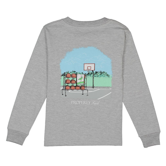 Basketball L/S-Heather Grey