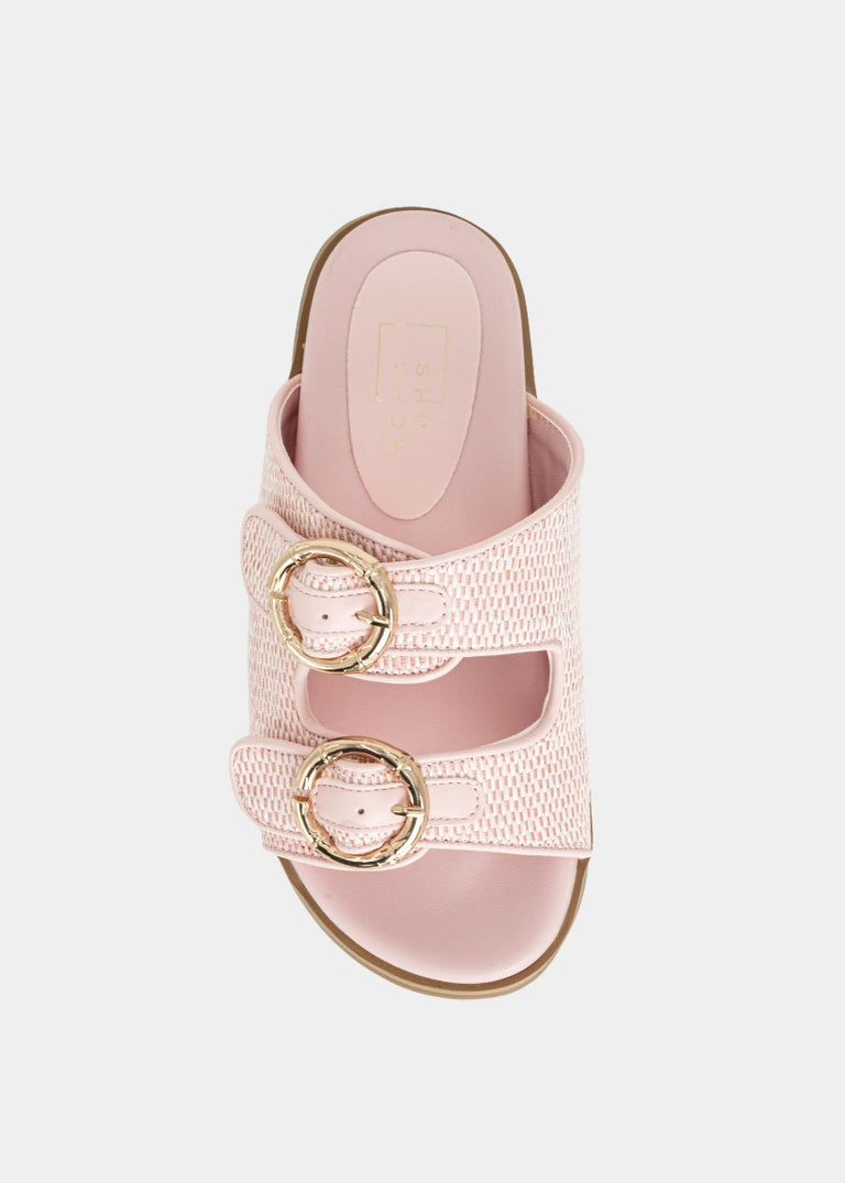 Lori Pink Woven Sandals