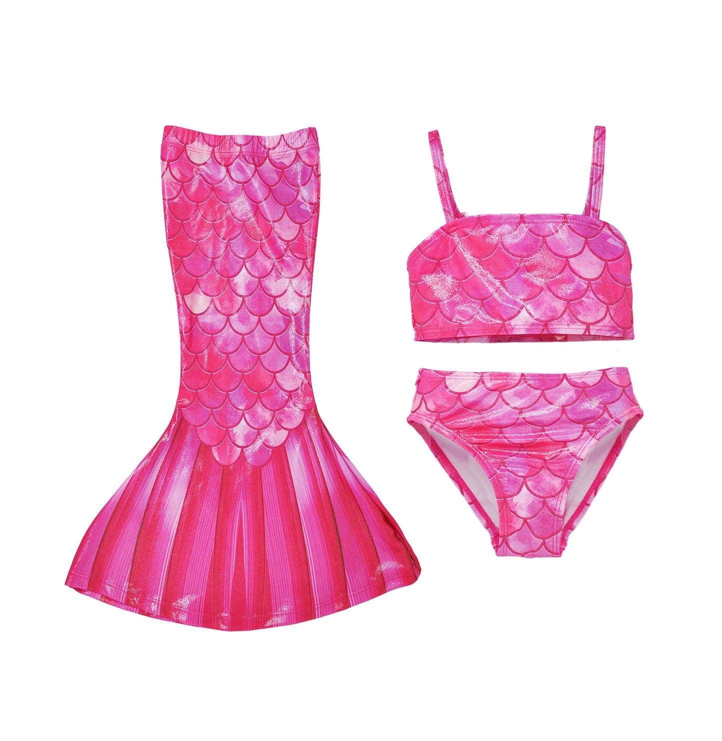 Pink Splash Mermaid 3-Piece Set